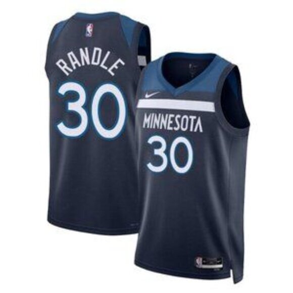 Mens Julius Randle Stitched Jersey Navy
